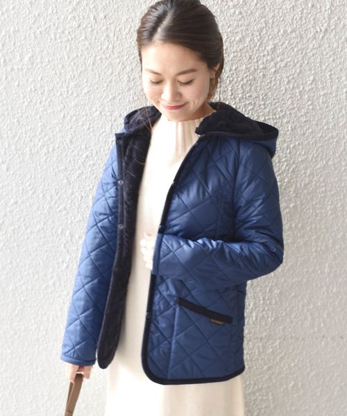 LAVENHAM(ラベンハム)の「LAVENHAM:【SHIPS別注】CRYDON◇(ブルゾン・レディース・チャコールグレー/ネイビー/オリーブ・40/38/36)」の4枚目の写真