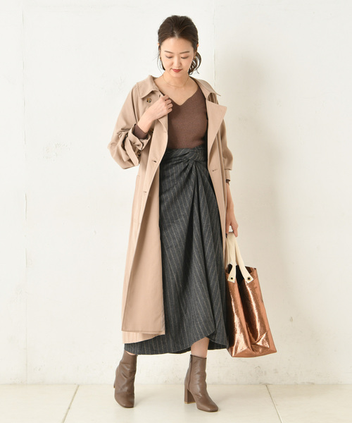 DouDou（ドゥドゥ）の「ストライプカイトフレアスカート（スカート・レディース・ブラウン/イエロー・FREE）」の20枚目の写真