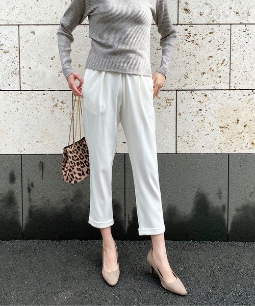 PICCIN(ピッチン)の「裏起毛ウエストギャザーパンツ(その他パンツ・レディース・ライトグレー/ブラック/ベージュ/オフホワイト・SMALL/MEDIUM)」の2枚目の写真