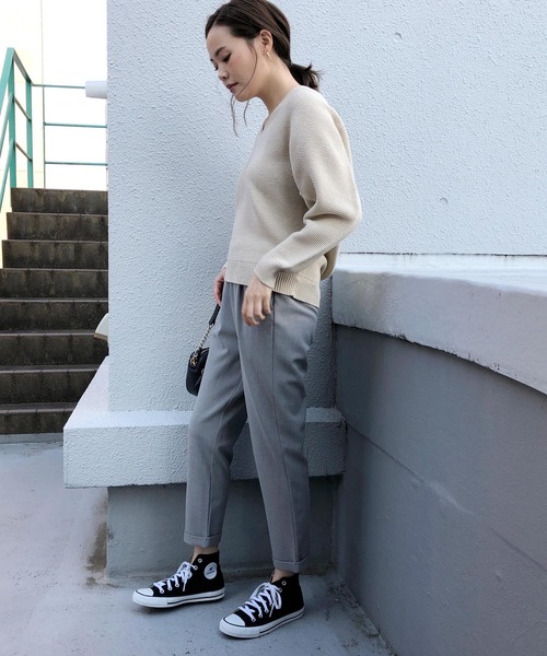 PICCIN(ピッチン)の「裏起毛ウエストギャザーパンツ(その他パンツ・レディース・ライトグレー/ブラック/ベージュ/オフホワイト・SMALL/MEDIUM)」の7枚目の写真