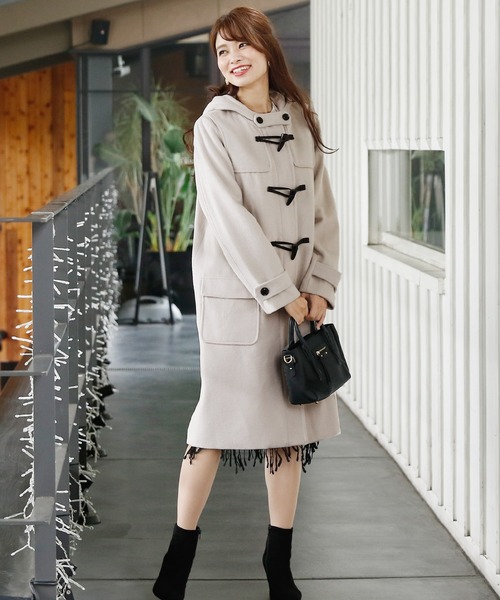 ダッフルコート】 フード付き☆NEW YORKER New Yorker オレンジ