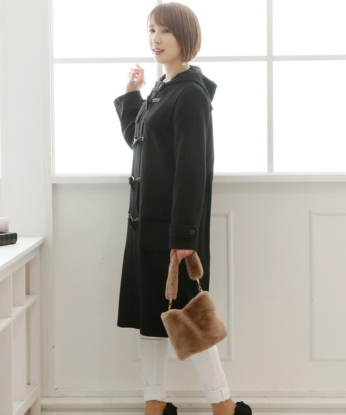 美品 ブラウン スエード ダッフルコート フード付き 美品 ブラウン スエード ダッフルコート フード付き レディースの