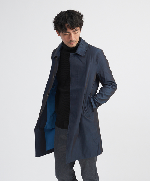 ABAHOUSE GRAY(アバハウスグレイ)の「【展開店舗限定】配色 ステンカラー フライ フロント コート(トレンチコート・メンズ・ベージュ/ネイビー/グレー・46/48/50)」の3枚目の写真