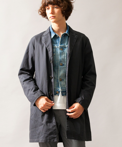 BEAUTY&YOUTH UNITED ARROWS（ビューティーアンドユースユナイテッドアローズ）の「BY ∴ コットン/ツイル チェスター コート◆（チェスターコート・メンズ・ネイビー/ロイヤルブルー・X-LARGE/LARGE/MEDIUM/SMALL）」の9枚目の写真