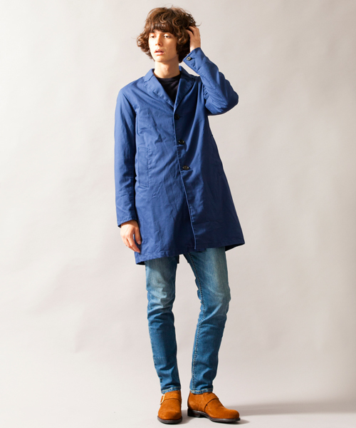 BEAUTY&YOUTH UNITED ARROWS（ビューティーアンドユースユナイテッドアローズ）の「BY ∴ コットン/ツイル チェスター コート◆（チェスターコート・メンズ・ネイビー/ロイヤルブルー・X-LARGE/LARGE/MEDIUM/SMALL）」の13枚目の写真