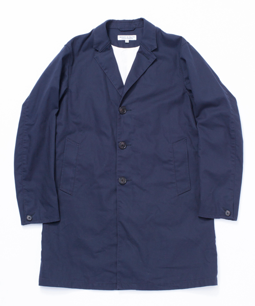 BEAUTY&YOUTH UNITED ARROWS（ビューティーアンドユースユナイテッドアローズ）の「BY ∴ コットン/ツイル チェスター コート◆（チェスターコート・メンズ・ネイビー/ロイヤルブルー・X-LARGE/LARGE/MEDIUM/SMALL）」の3枚目の写真