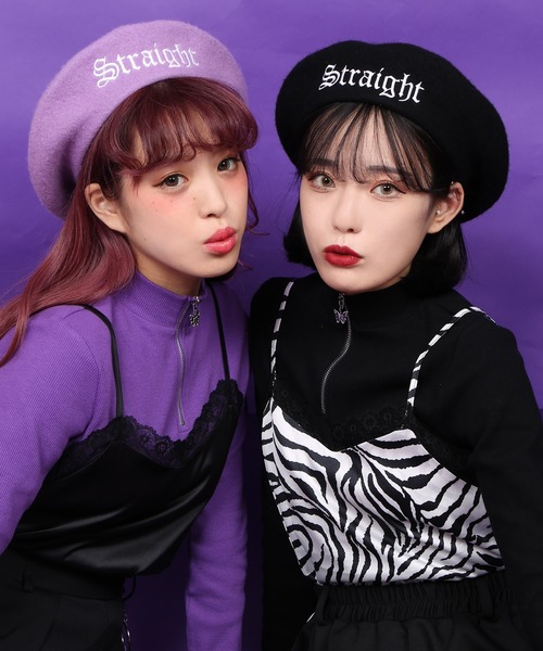 WC(ダブル シー)の「WC/ロゴベレー(ハンチング/ベレー帽・レディース・ライトパープル/ブラック・FREE)」の5枚目の写真