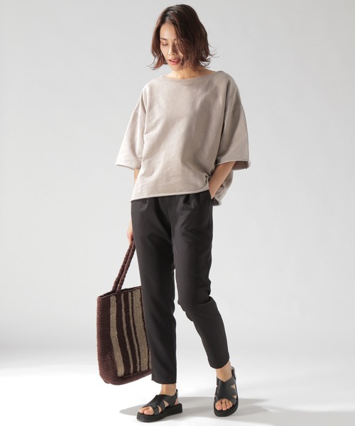 BAYFLOW（ベイフロー）の「ストレッチテーパードパンツ（その他パンツ・レディース・ブラック/ベージュ/ネイビー/ピンク/ライトグリーン・SMALL/MEDIUM/LARGE）」の6枚目の写真