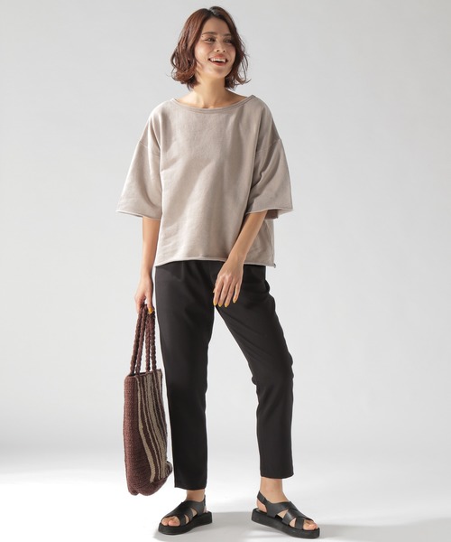 BAYFLOW（ベイフロー）の「ストレッチテーパードパンツ（その他パンツ・レディース・ブラック/ベージュ/ネイビー/ピンク/ライトグリーン・SMALL/MEDIUM/LARGE）」の7枚目の写真