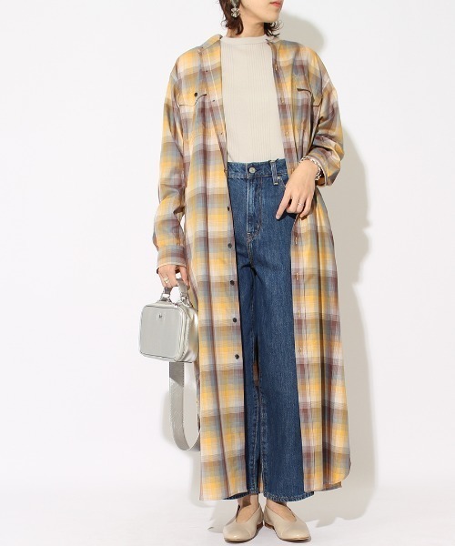 極美品 PENDLETON シャツワンピース 長袖 ロング レディース セール】【PENDLETON / ペンドルトン】SMUロングシャツ