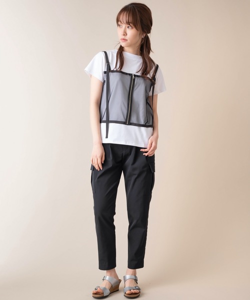 La SRIC（ラスリック）の「La SRIC/ビスチェドッキングTシャツ（Tシャツ/カットソー・レディース・オフホワイト/カーキ・38）」の6枚目の写真