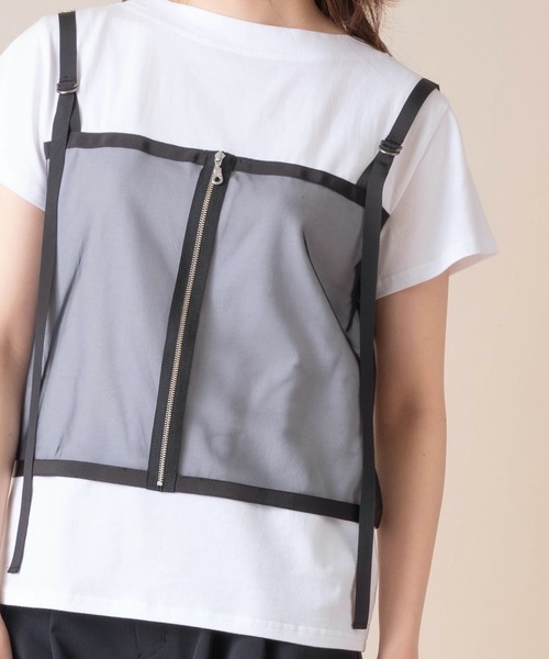 La SRIC（ラスリック）の「La SRIC/ビスチェドッキングTシャツ（Tシャツ/カットソー・レディース・オフホワイト/カーキ・38）」の10枚目の写真