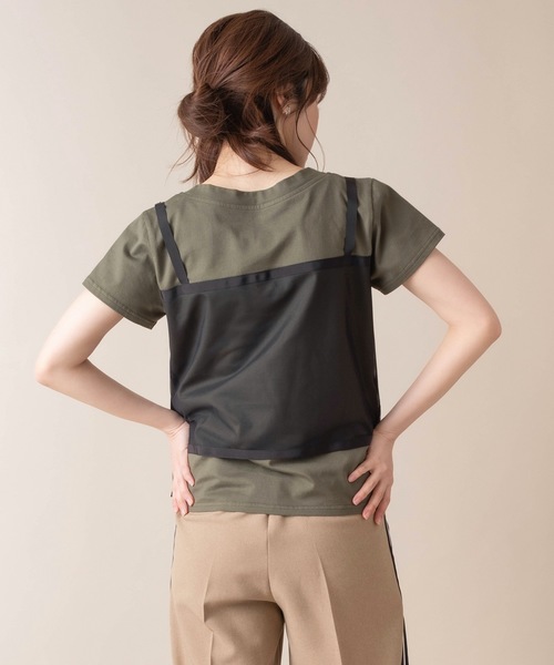 La SRIC（ラスリック）の「La SRIC/ビスチェドッキングTシャツ（Tシャツ/カットソー・レディース・オフホワイト/カーキ・38）」の15枚目の写真