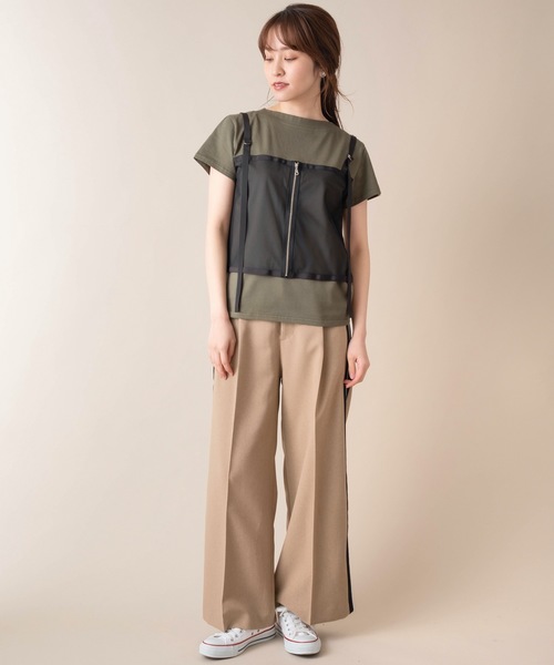 La SRIC（ラスリック）の「La SRIC/ビスチェドッキングTシャツ（Tシャツ/カットソー・レディース・オフホワイト/カーキ・38）」の12枚目の写真