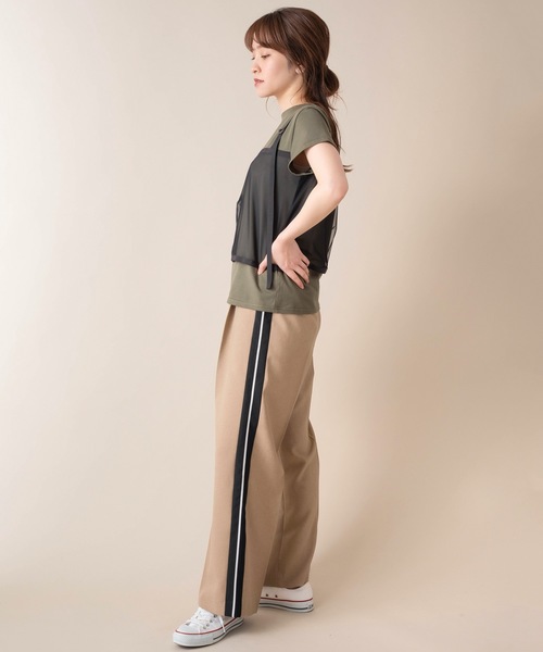 La SRIC（ラスリック）の「La SRIC/ビスチェドッキングTシャツ（Tシャツ/カットソー・レディース・オフホワイト/カーキ・38）」の9枚目の写真