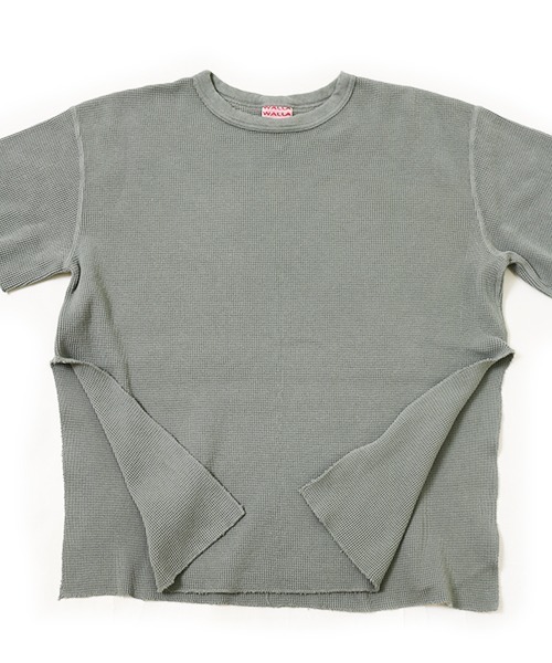 WALLA WALLA SPORT(ワラワラスポーツ)の「S/S THERMAL CREW / ショートスリーブサーマルクルー(Tシャツ/カットソー・レディース・ブラック/グレー/ブラウン/ナチュラル/フューシャピンク/オレンジ・MEDIUM)」の10枚目の写真