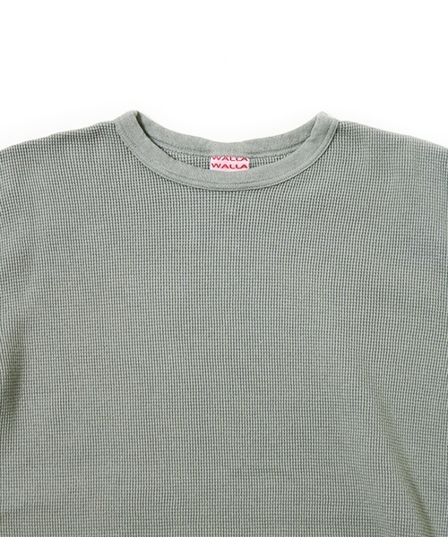 WALLA WALLA SPORT(ワラワラスポーツ)の「S/S THERMAL CREW / ショートスリーブサーマルクルー(Tシャツ/カットソー・レディース・ブラック/グレー/ブラウン/ナチュラル/フューシャピンク/オレンジ・MEDIUM)」の11枚目の写真