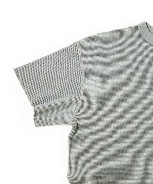 WALLA WALLA SPORT(ワラワラスポーツ)の「S/S THERMAL CREW / ショートスリーブサーマルクルー(Tシャツ/カットソー・レディース・ブラック/グレー/ブラウン/ナチュラル/フューシャピンク/オレンジ・MEDIUM)」の12枚目の写真