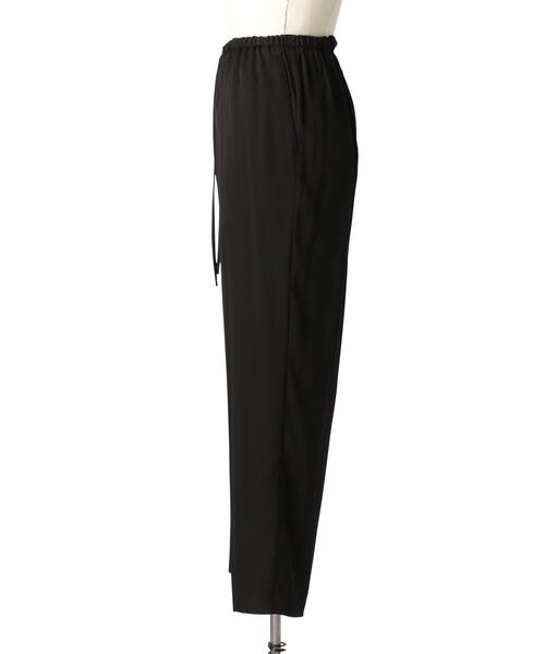 Drawer（ドゥロワー）の「Drawer サテンドロストパンツ（ブラック
