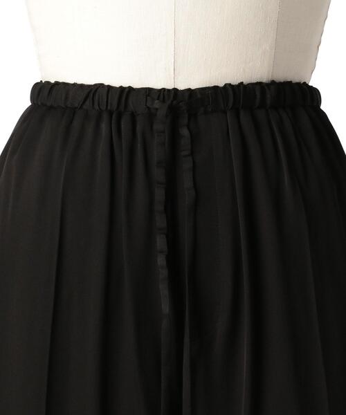 Drawer（ドゥロワー）の「Drawer サテンドロストパンツ（ブラック