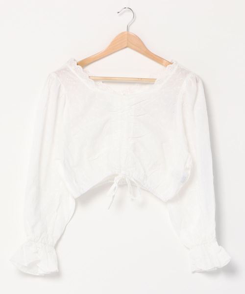 WEGO(ウィゴー)の「WEGO/コットンレース2wayシャーリングブラウス(シャツ/ブラウス・レディース・ホワイト・FREE)」の12枚目の写真