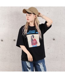 FOLLOW MEフォトプリント半袖Tシャツ(YA)