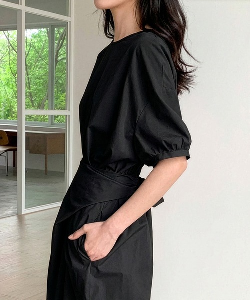 OSYAREVO(オシャレボ)の「デザインクロス エアリーワンピース(ワンピース・レディース・ライトブルー/オートミール/ブラック・FREE)」の22枚目の写真