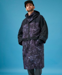【White Mountaineering】FALLEN LEAVES PRINTED DOUBLE LAYER BIG COAT/WM2073217