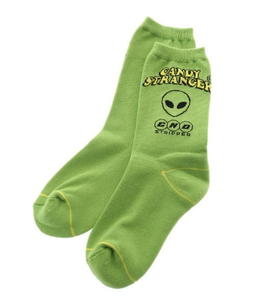 Candy Stripper（キャンディストリッパー）の「CANDY STRANGER ソックス（ソックス/靴下・レディース・ブラック/オフホワイト/ライム・FREE）」の3枚目の写真