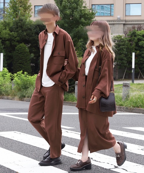 PairPair(ペアペア)の「フロントスリットツイルスカート(セットアップ)(スカート・レディース・ベージュ/ブラウン/モカ・FREE)」の12枚目の写真