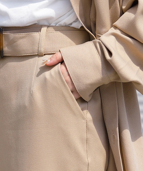 PairPair(ペアペア)の「フロントスリットツイルスカート(セットアップ)(スカート・レディース・ベージュ/ブラウン/モカ・FREE)」の9枚目の写真