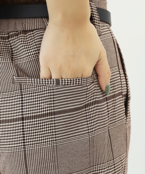 PairPair（ペアペア）の「チェック美脚フレアパンツ(セットアップ)（その他パンツ・レディース・ブラウン・FREE）」の7枚目の写真