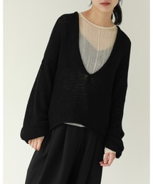 TODAYFUL（トゥデイフル）の「Uネックハンドニット（Uneck Hand