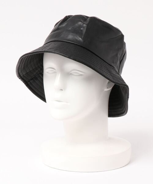 PairPair（ペアペア）の「フェイクレザーバケットハット(AR)（ハット・レディース・ブラック/アイボリー・FREE）」の4枚目の写真