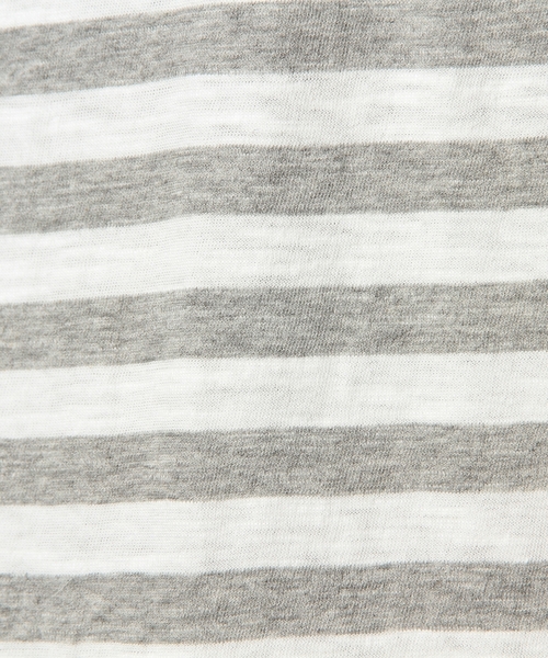 coen（コーエン）の「スラブ天竺ボーダーカットソー（Tシャツ/カットソー・レディース・ブラック/グレー/マスタード/ネイビー・LARGE/MEDIUM）」の14枚目の写真