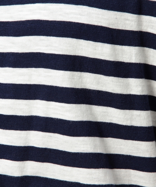 coen（コーエン）の「スラブ天竺ボーダーカットソー（Tシャツ/カットソー・レディース・ブラック/グレー/マスタード/ネイビー・LARGE/MEDIUM）」の18枚目の写真