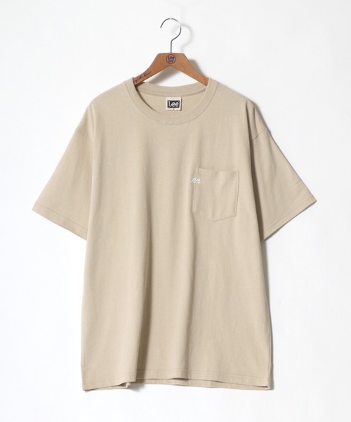 Lee(リー)の「Lee/リー ワンポイント ミニロゴ刺繍 ポケット Tシャツ/無地T(Tシャツ/カットソー・メンズ・ブラック/ベージュ/オフホワイト/オリーブ/ブルーグレー・S/M/L/XL)」の9枚目の写真