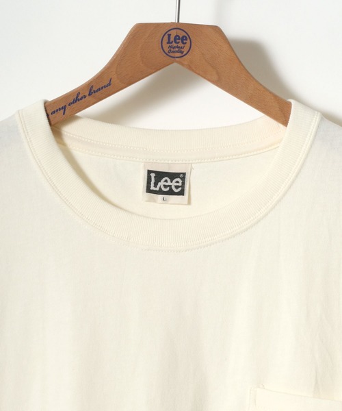 Lee(リー)の「Lee/リー ワンポイント ミニロゴ刺繍 ポケット Tシャツ/無地T(Tシャツ/カットソー・メンズ・ブラック/ベージュ/オフホワイト/オリーブ/ブルーグレー・S/M/L/XL)」の11枚目の写真