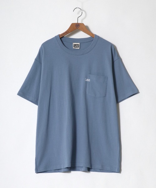 Lee(リー)の「Lee/リー ワンポイント ミニロゴ刺繍 ポケット Tシャツ/無地T(Tシャツ/カットソー・メンズ・ブラック/ベージュ/オフホワイト/オリーブ/ブルーグレー・S/M/L/XL)」の8枚目の写真