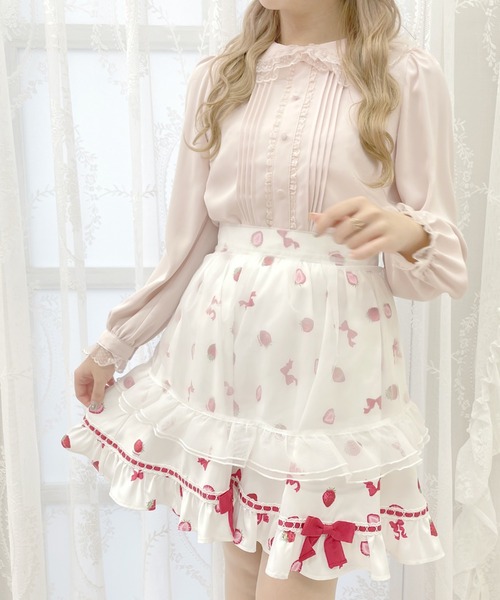 ☆LODISPOTTOロディスポット☆リボン＆フリル付きダウンコート☆ホワイト LODISPOTTO - LODISPOTTO♡Loveリュバンダッフルコート