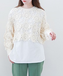 archives | カギ針ニット×スリットロングＴセット(Tシャツ/カットソー)