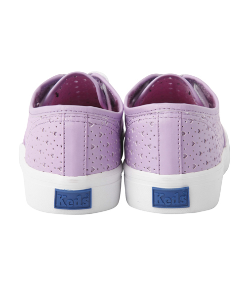 Keds（ケッズ）の「【mini5月号掲載】Keds by MILKFED HEART PUNCHED LEATHER　（Keds/Main Sail2/スニーカー/パンチング/ハート柄）（スニーカー・レディース・ブラック/ライトパープル・23cm/24cm/24.5cm/23.5cm）」の5枚目の写真