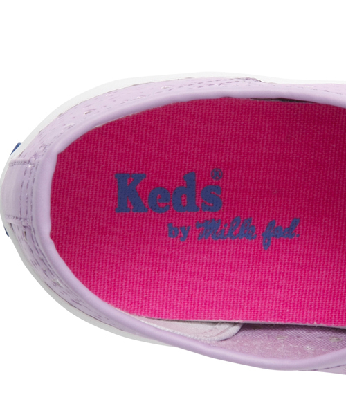 Keds（ケッズ）の「【mini5月号掲載】Keds by MILKFED HEART PUNCHED LEATHER　（Keds/Main Sail2/スニーカー/パンチング/ハート柄）（スニーカー・レディース・ブラック/ライトパープル・23cm/24cm/24.5cm/23.5cm）」の6枚目の写真