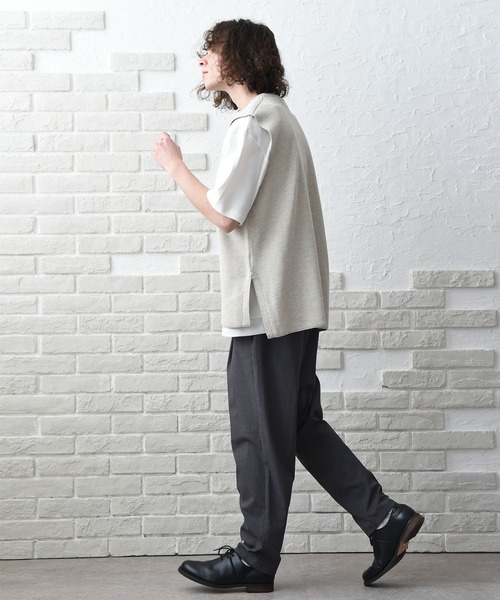 NIDO(ニド)の「リッジストライプニットベスト(ニット/セーター・メンズ・ベージュ/ブラウン/パープル・LARGE/MEDIUM)」の17枚目の写真