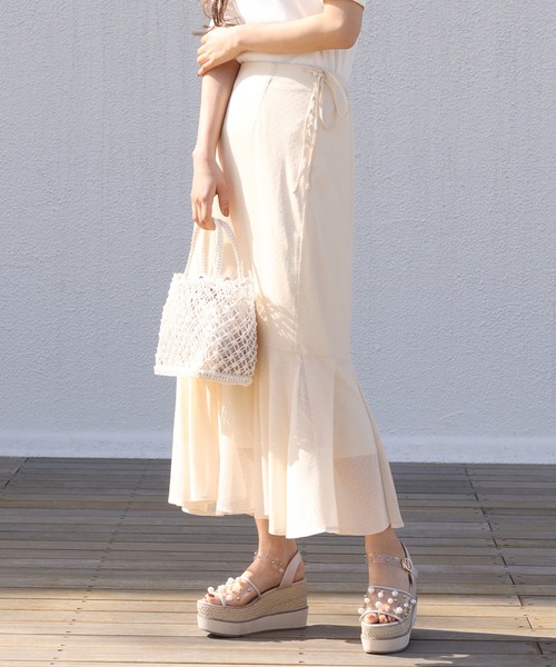 one after another NICE CLAUP（ワンアフターアナザーナイスクラップ）の「アソートサイドリボンスカート（スカート・レディース・アイボリー/オフホワイト/イエロー系その他/ピンク系その他・FREE）」の3枚目の写真