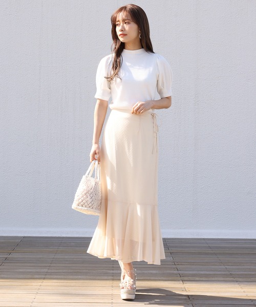 one after another NICE CLAUP（ワンアフターアナザーナイスクラップ）の「アソートサイドリボンスカート（スカート・レディース・アイボリー/オフホワイト/イエロー系その他/ピンク系その他・FREE）」の12枚目の写真