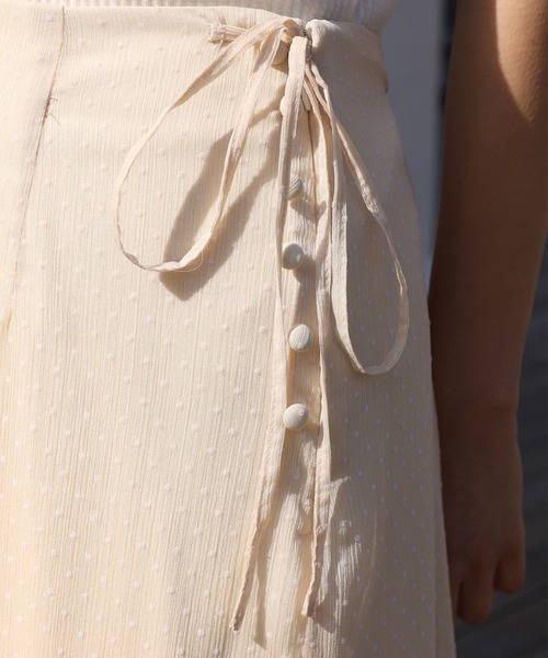 one after another NICE CLAUP（ワンアフターアナザーナイスクラップ）の「アソートサイドリボンスカート（スカート・レディース・アイボリー/オフホワイト/イエロー系その他/ピンク系その他・FREE）」の8枚目の写真