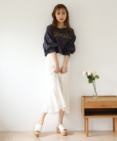 one after another NICE CLAUP（ワンアフターアナザーナイスクラップ）の「アソートサイドリボンスカート（スカート・レディース・アイボリー/オフホワイト/イエロー系その他/ピンク系その他・FREE）」の14枚目の写真