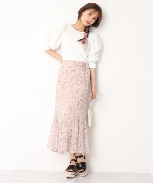 one after another NICE CLAUP（ワンアフターアナザーナイスクラップ）の「アソートサイドリボンスカート（スカート・レディース・アイボリー/オフホワイト/イエロー系その他/ピンク系その他・FREE）」の22枚目の写真