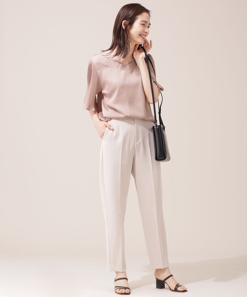 NANO universe(ナノユニバース)の「パーツ付きプリーツスリーブブラウス 5分袖(シャツ/ブラウス・レディース・アイボリー/ベージュ/チャコール・マルチサイズ)」の14枚目の写真